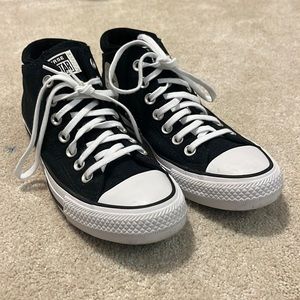 Converse mid top, Black, Worn once